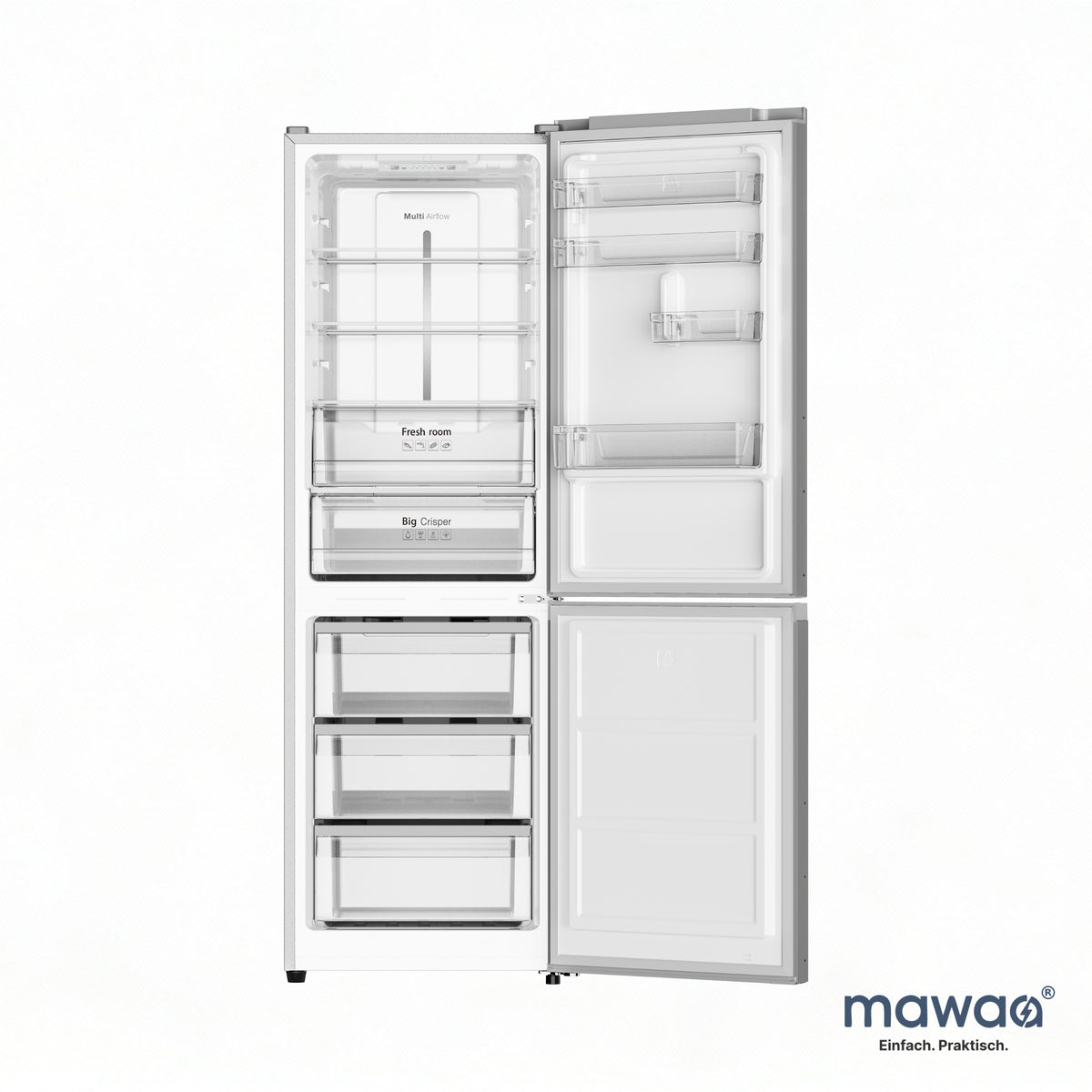 mawaa® Kühl-Gefrier-Kombi MRF-12641-SG