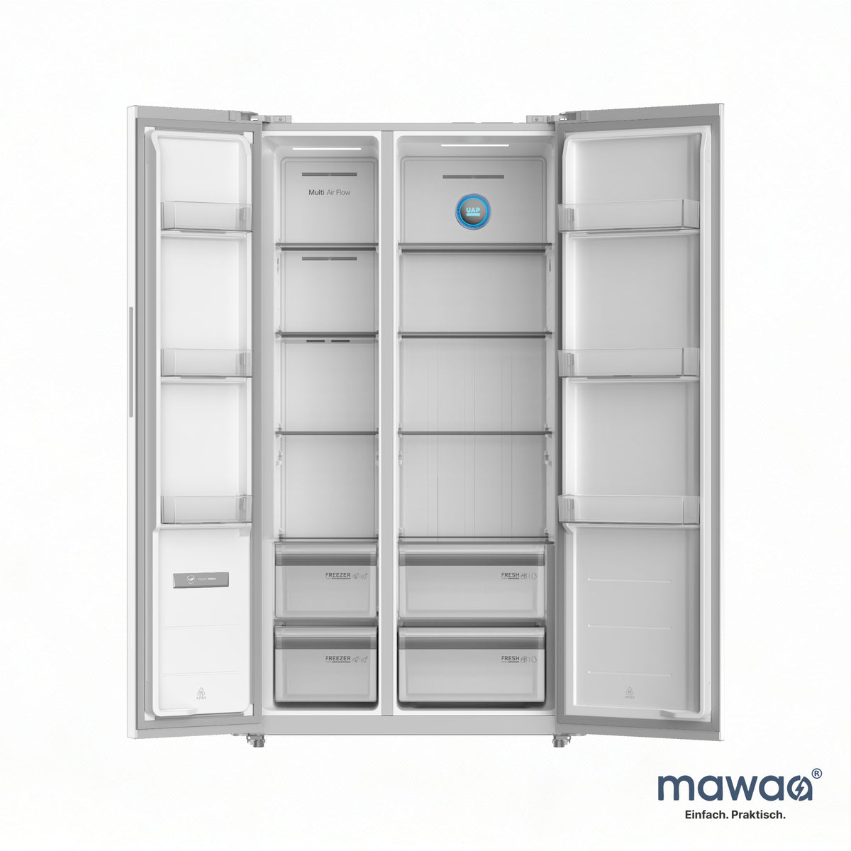 mawaa® Side-by-Side Kühlschrank MRF-12655-SG