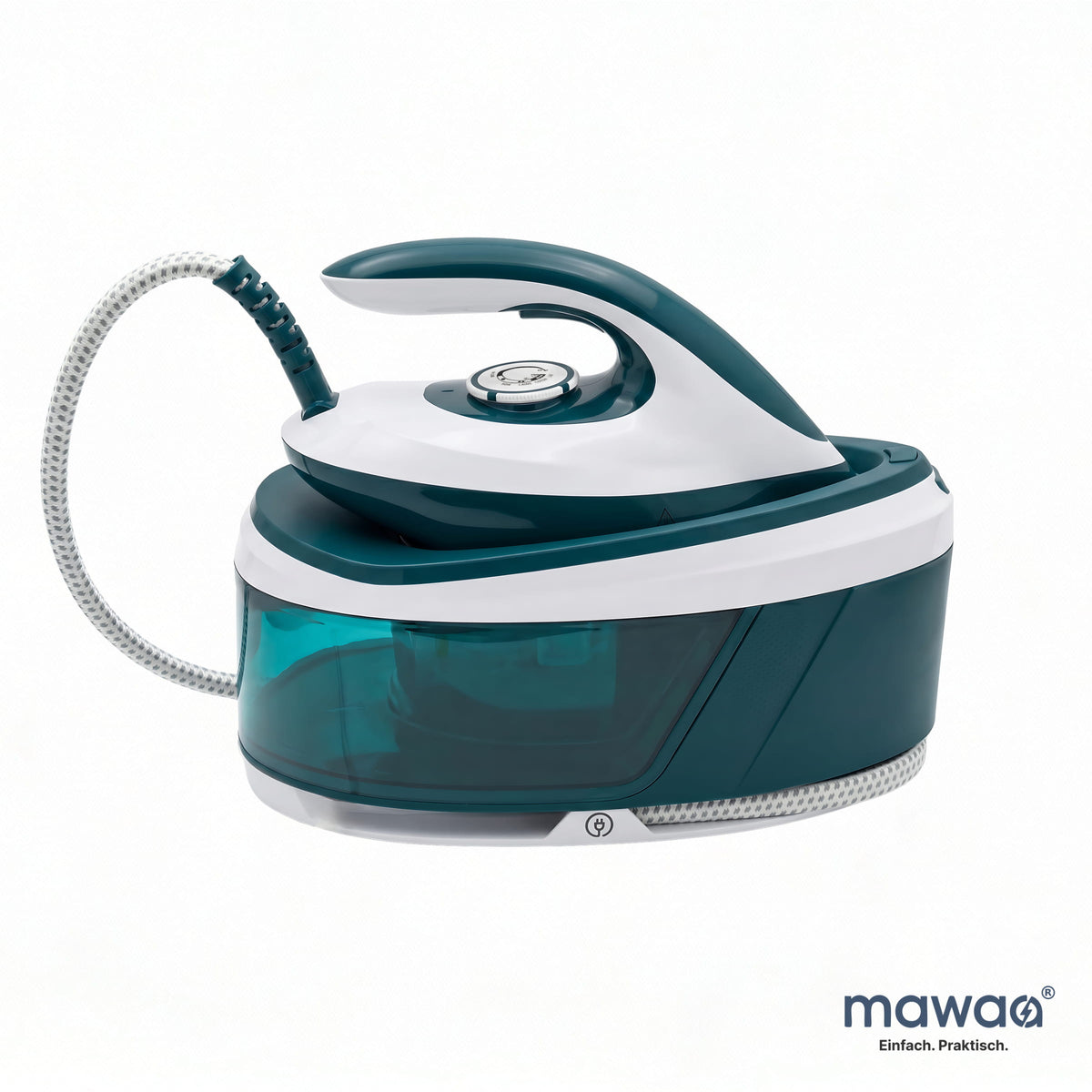 mawaa® Dampfbügelstation MS2-2420-GW - 2-Liter-Tank, 2400 Watt, Anti-Kalk