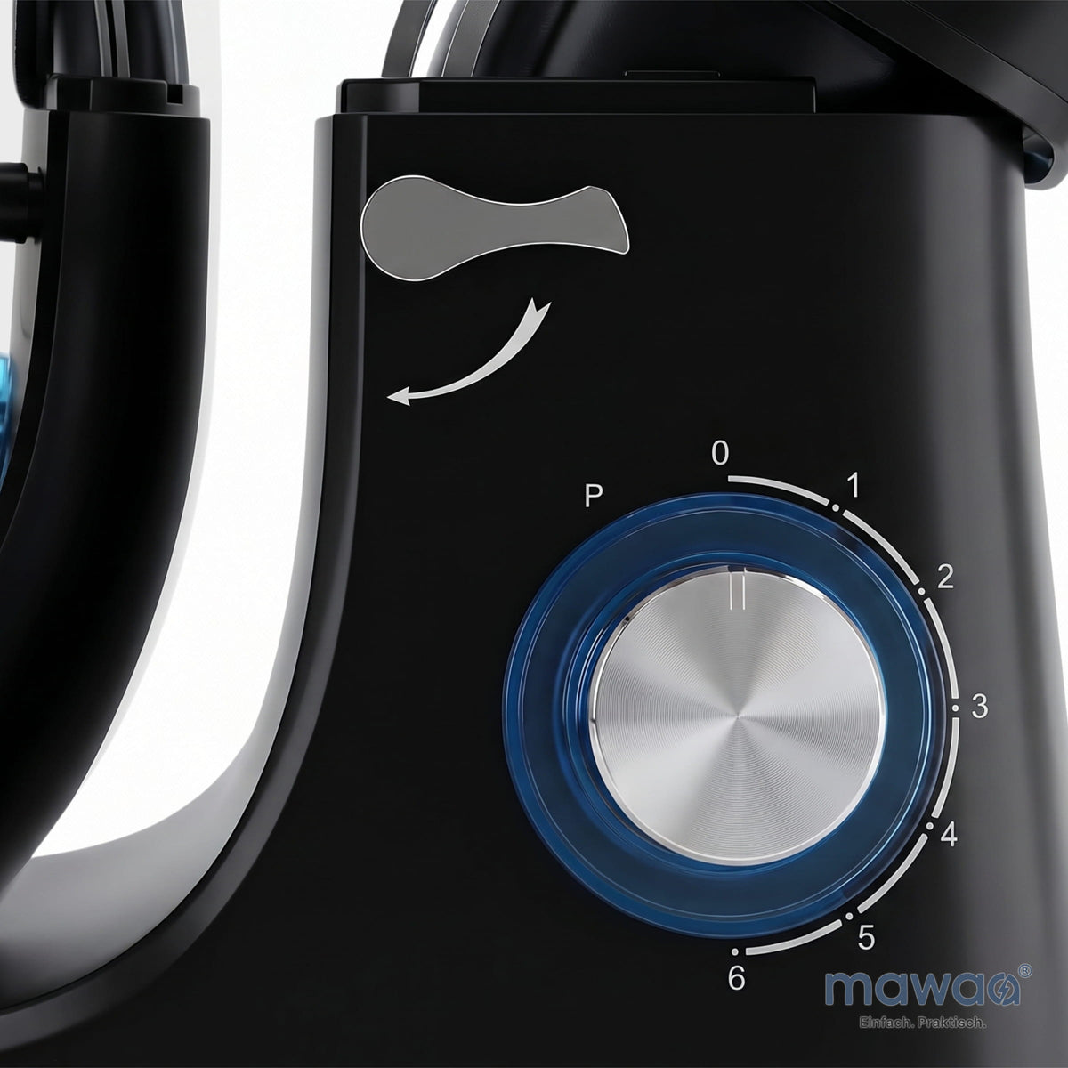 mawaa® MixMaster Küchenmaschine MK2-2410-BS - 10-Liter-Edelstahlschüssel, 1400 Watt