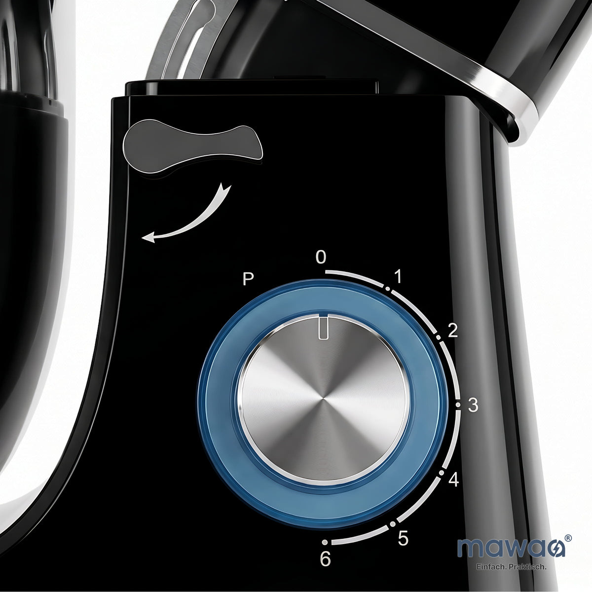 mawaa® MixMaster 3in1 Küchenmaschine MX2-2415-BS - 10-Liter-Edelstahlschüssel, 1400 Watt
