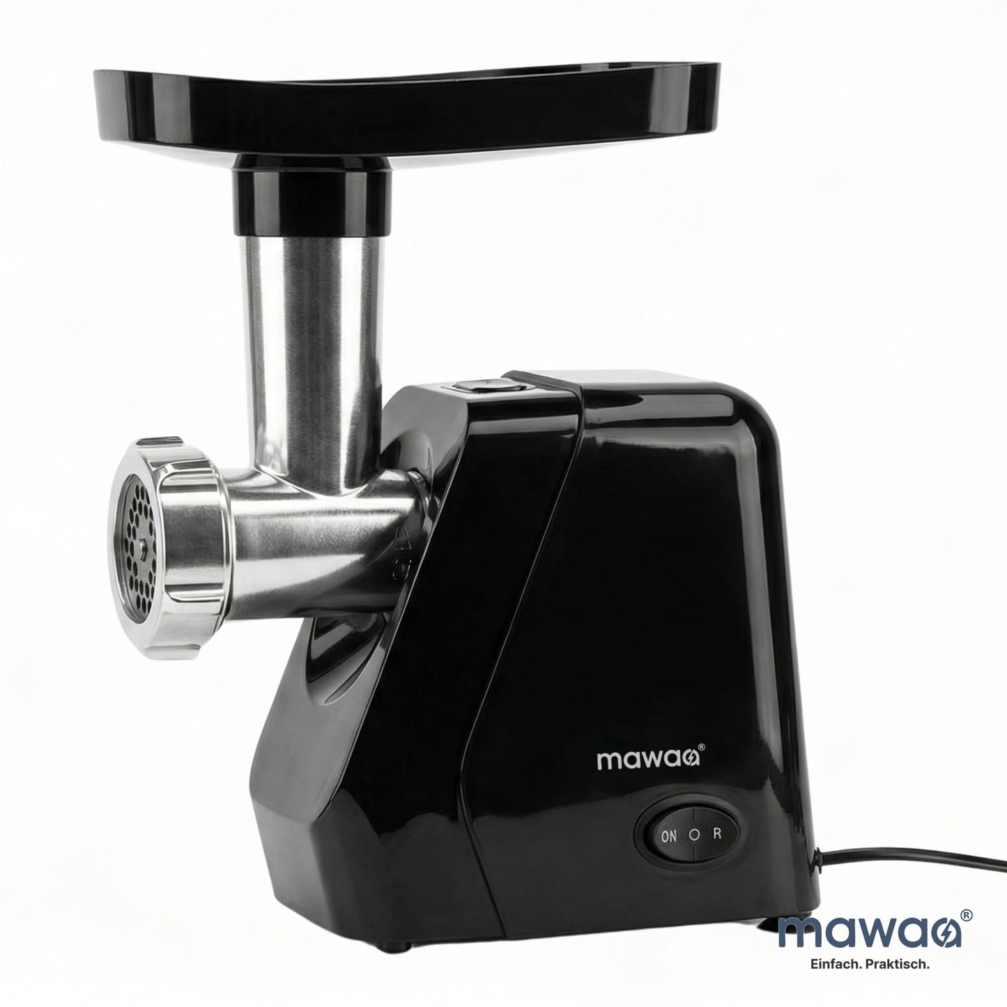 mawaa® Elektrischer Fleischwolf MMG-32513-SB mit Reverse-Funktion & Wurstaufsatz