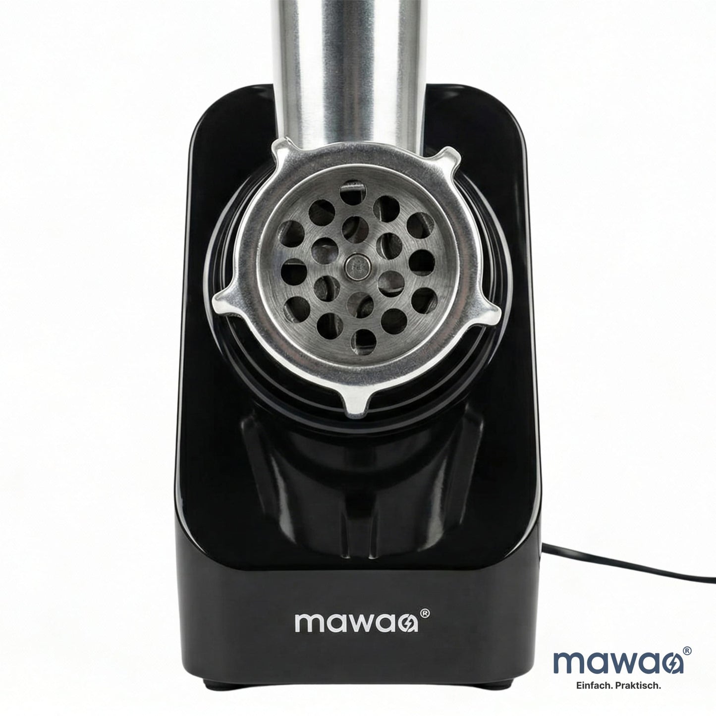 mawaa® Elektrischer Fleischwolf MMG-32513-SB mit Reverse-Funktion & Wurstaufsatz