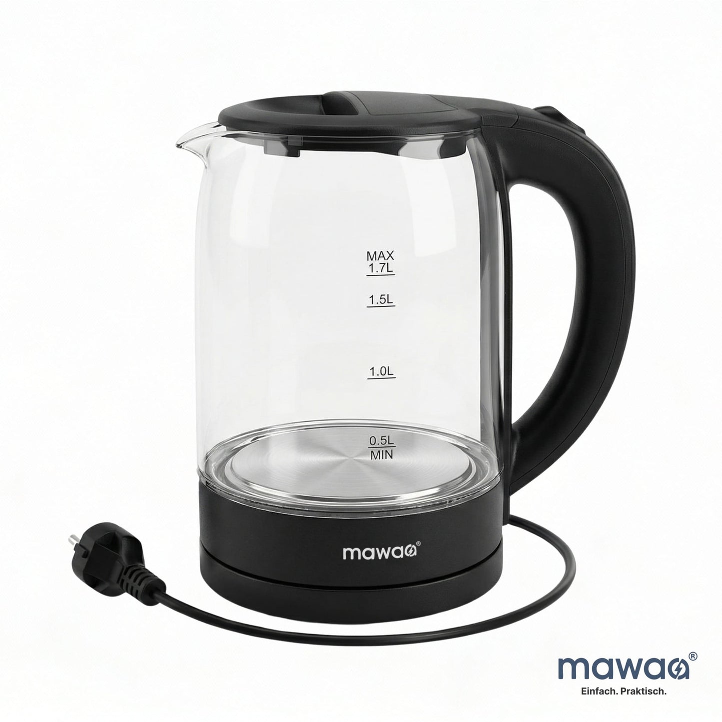 mawaa® Glas-Wasserkocher MKE-32511-GL-SB