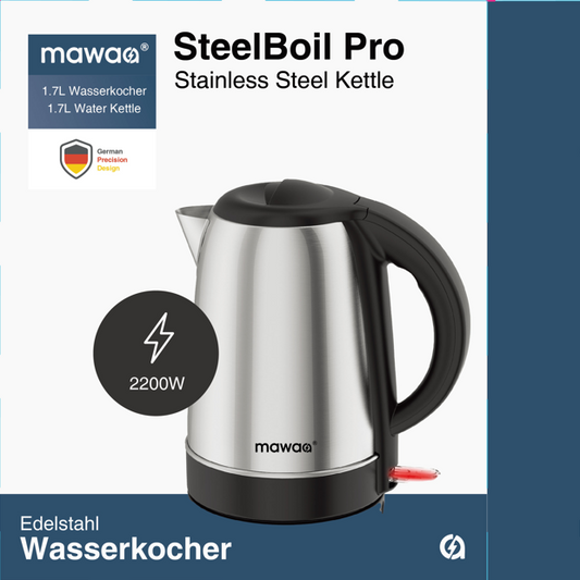 MAWAA Edelstahl-Wasserkocher MKE-3251-SB